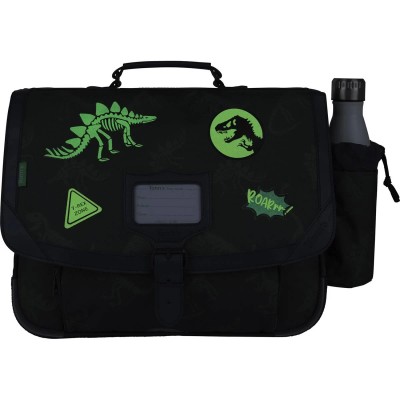 Cartable 38 cm avec poche gourde Tann's Dino Jurassic Timothée Kaki