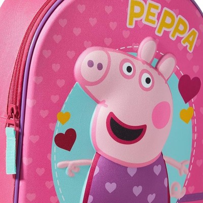 Peppa Pig Sac à dos strong 3D Couleur rose