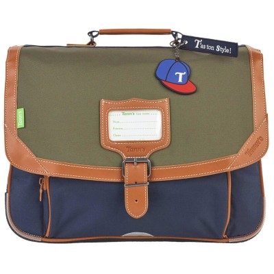 Cartable Tann's Les Signatures Axel Kaki/Bleu 38 cm