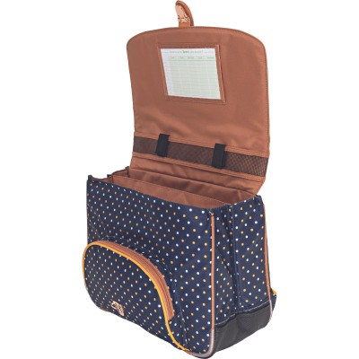 Cartable 35 cm Tann's Les Fantaisies Faustine Bleu/ Moutarde