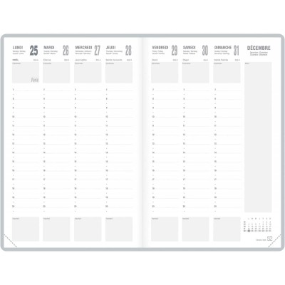 Agenda Lecas 2025 Janvier à decembre 16x24 cm